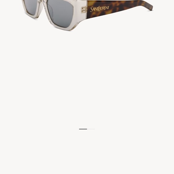 YSL / SAINT LAURENT SUNGLASSES SL 740 TRANSPARENT CREAM, AND BROWN HAVANA - Picture 6 of 6